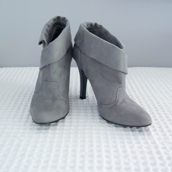 Charlotte Russe Shoes - Charlotte Russe Gray Heeled Booties